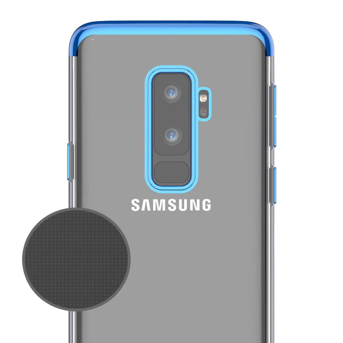 Husă Samsung Galaxy S9 Plus, transparentă, albastru