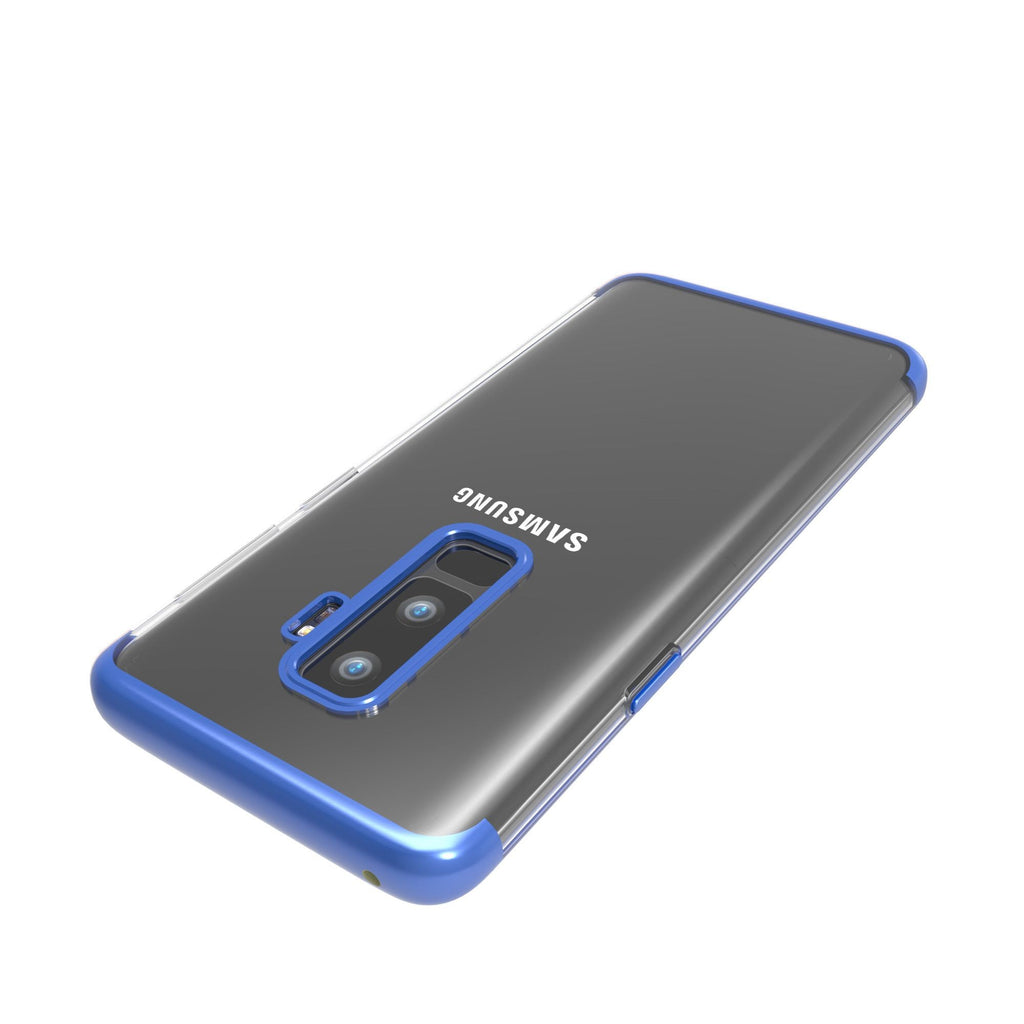 Husă Samsung Galaxy S9 Plus, transparentă, albastru
