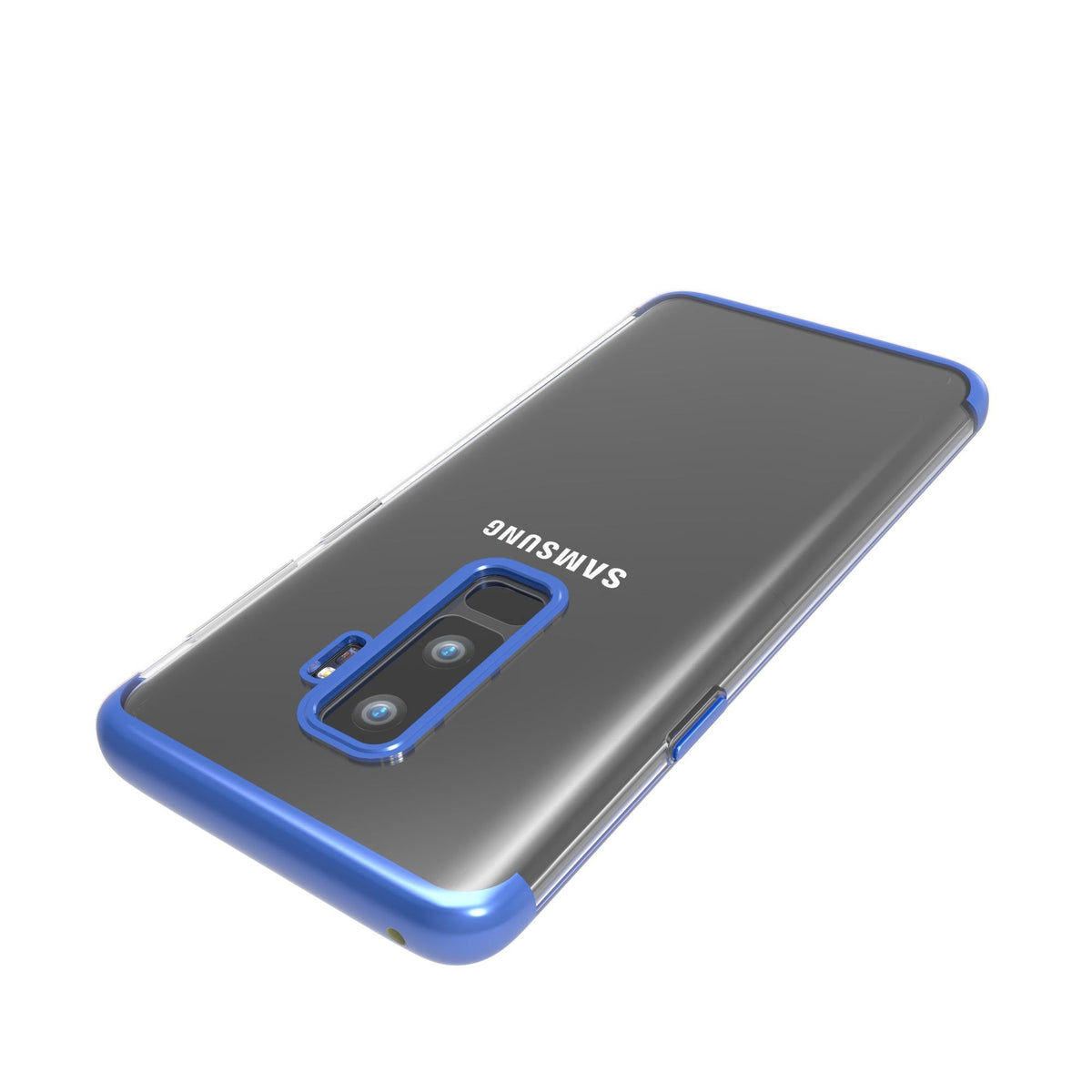 Husă Samsung Galaxy S9 Plus, transparentă, albastru