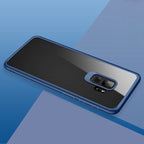 Husă Samsung Galaxy S9 Plus, transparentă, cu ramă colorată, transparent/albastru