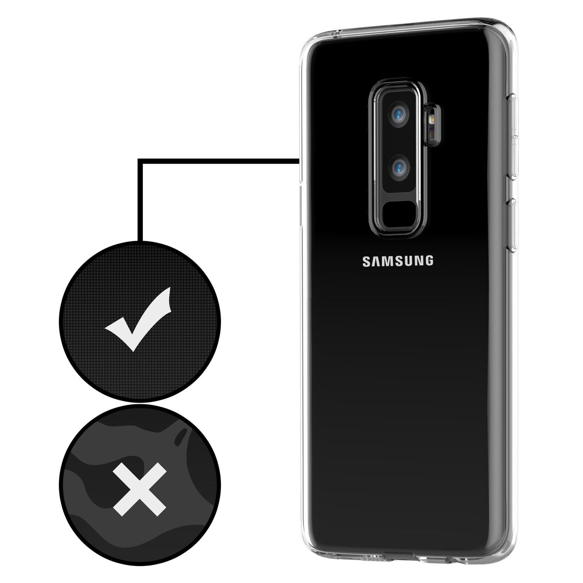 Husă Samsung Galaxy S9 Plus, transparentă, de 0,6 mm, transparent