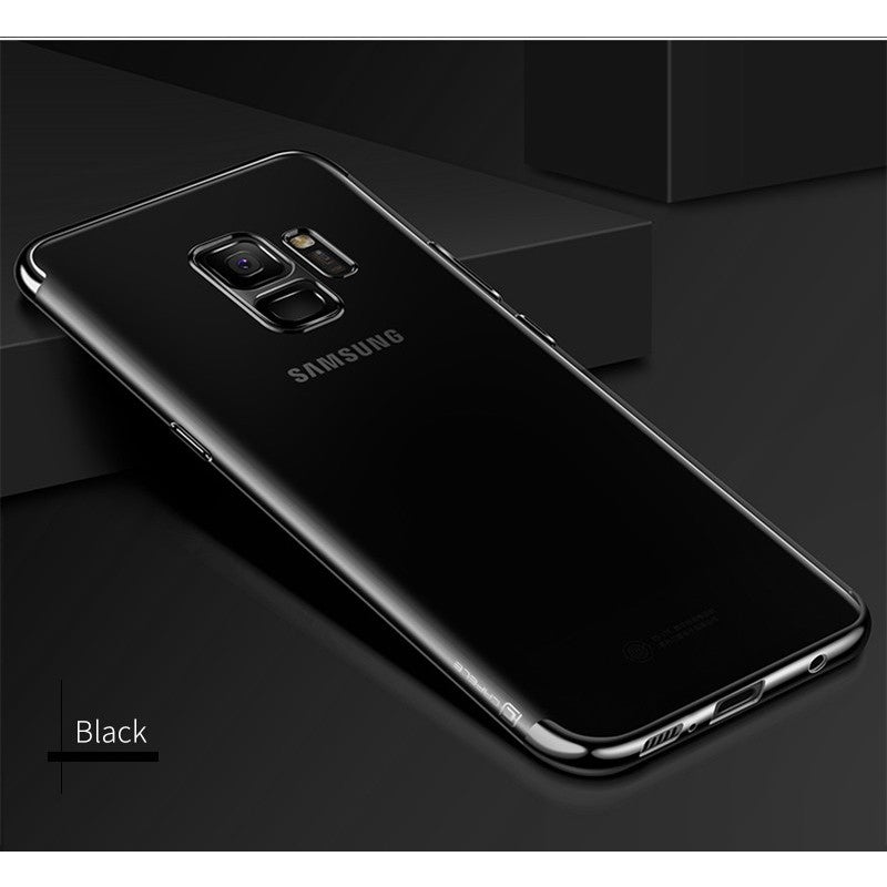 Husă Samsung Galaxy S9 Plus, transparentă, negru