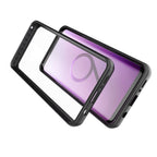 Husă Samsung Galaxy S9, spate rigid, din acril, cu ramă antișoc, negru