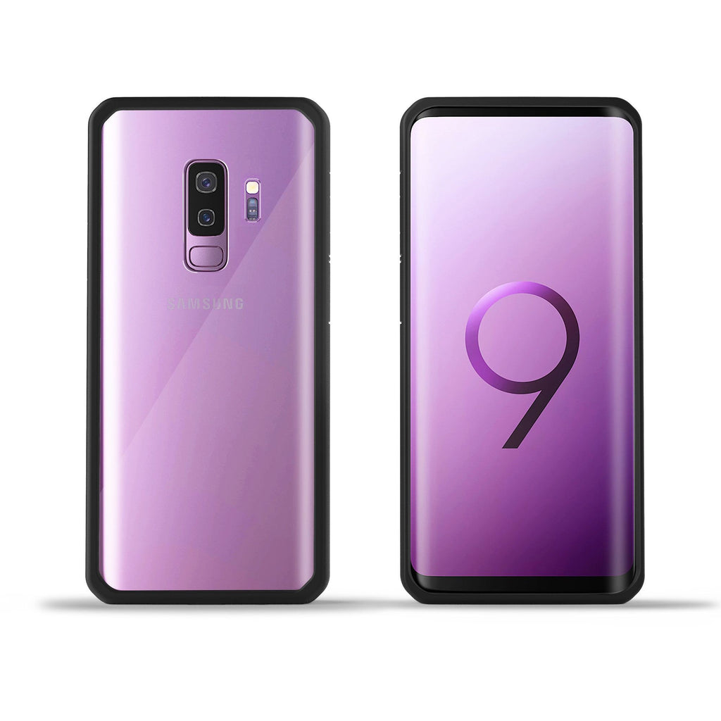 Husă Samsung Galaxy S9, spate rigid, din acril, cu ramă antișoc, negru