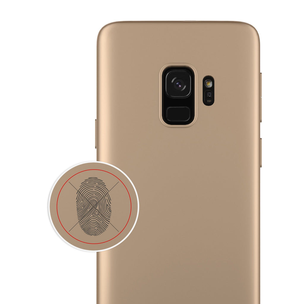 Husă Samsung Galaxy S9, spate rigid, mată, subțire, auriu