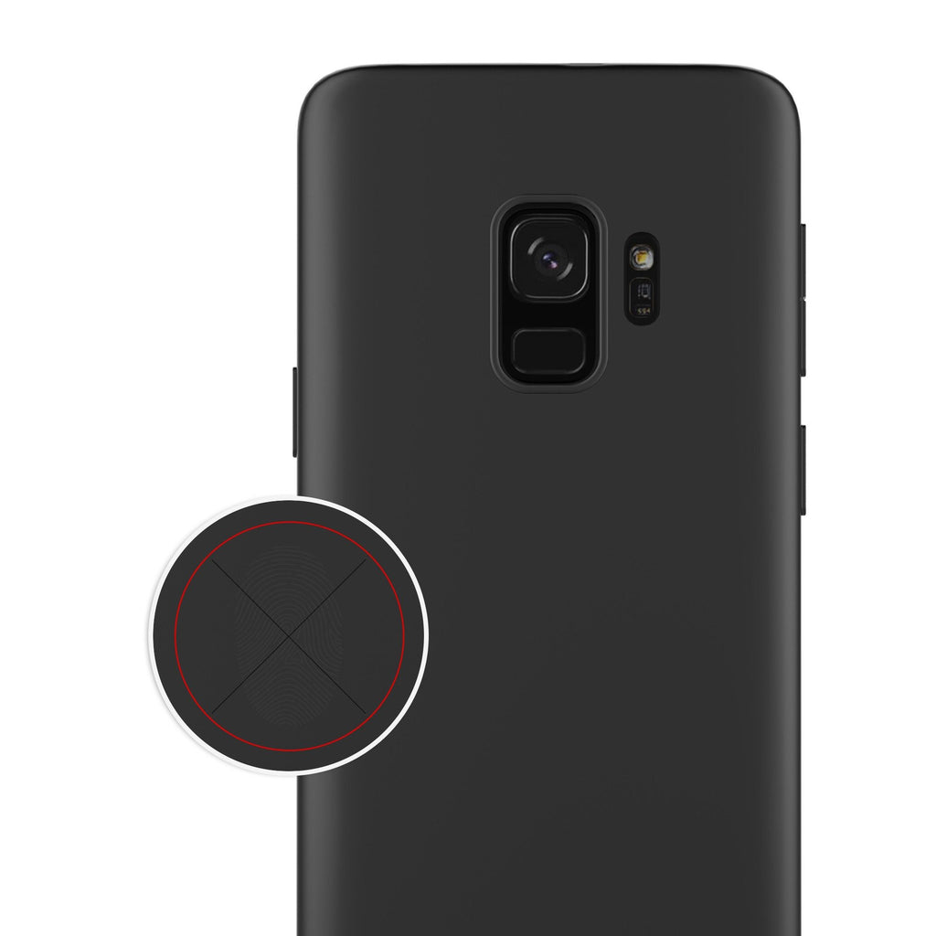 Husă Samsung Galaxy S9, spate rigid, mată, subțire, negru