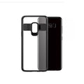 Husă Samsung Galaxy S9, spate rigid, transparentă, cu ramă colorată, negru