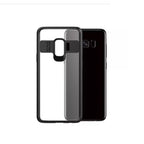 Husă Samsung Galaxy S9, spate rigid, transparentă, cu ramă colorată, negru