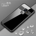 Husă Samsung Galaxy S9, spate rigid, transparentă, cu ramă colorată, negru