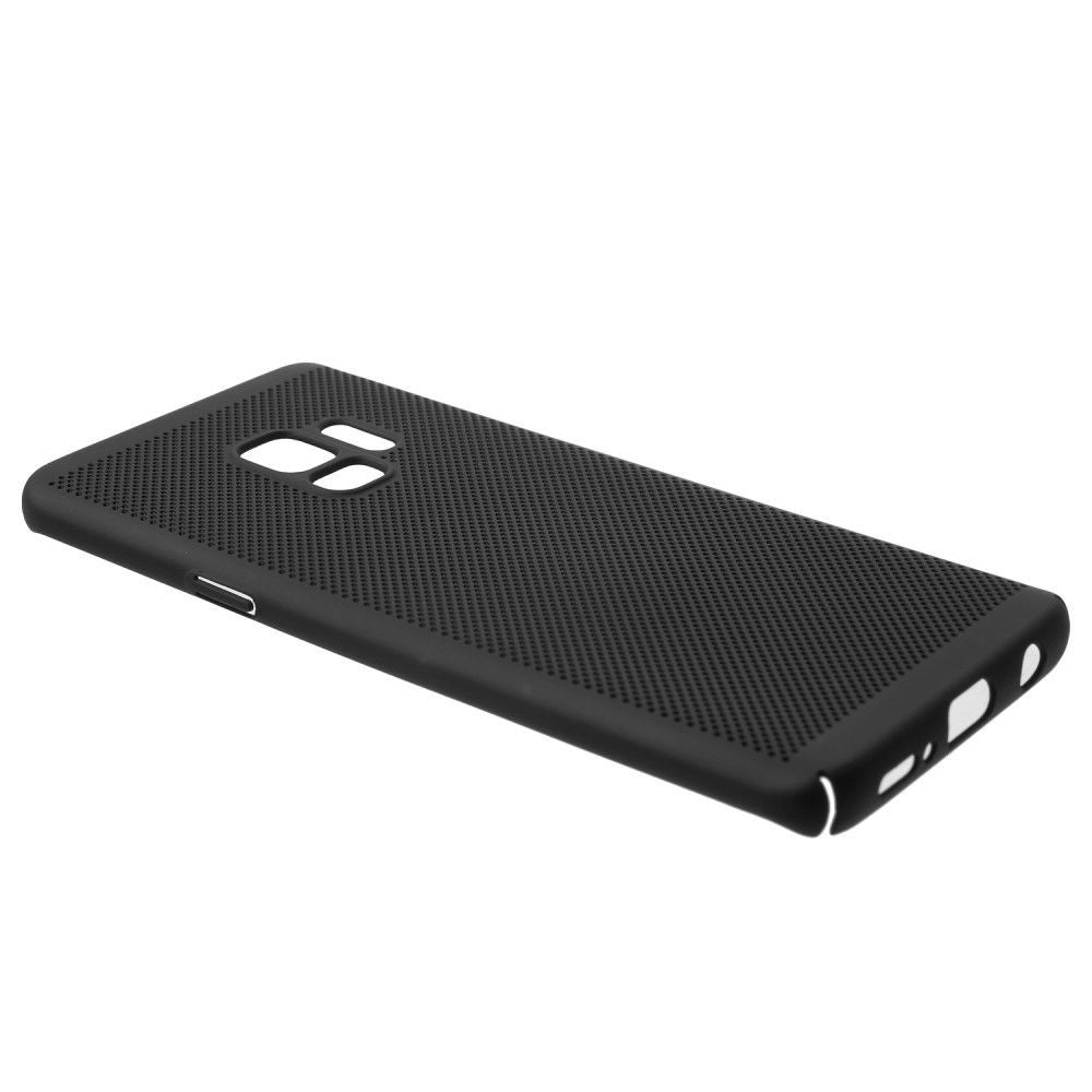 Husă Samsung Galaxy S9, spate rigid, ultra-subțire, perforată, negru