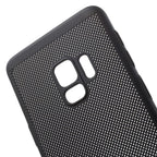 Husă Samsung Galaxy S9, spate rigid, ultra-subțire, perforată, negru