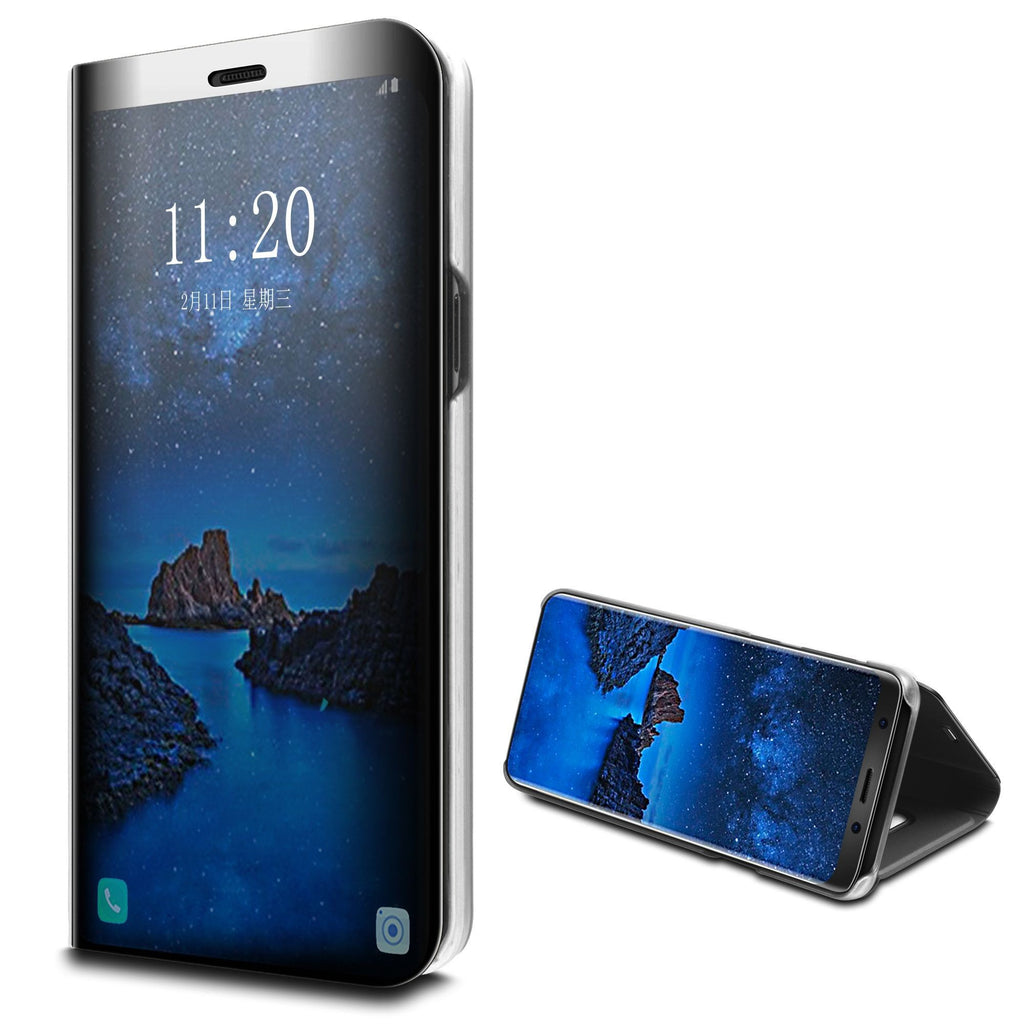 Husă Samsung Galaxy S9, tip carte cu oglindă, negru