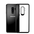Husă Samsung Galaxy S9, transparentă, cu ramă colorată, transparent/negru
