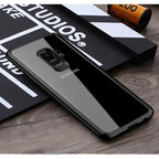 Husă Samsung Galaxy S9, transparentă, cu ramă colorată, transparent/negru
