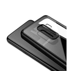 Husă Samsung Galaxy S9, transparentă, cu ramă colorată, transparent/negru