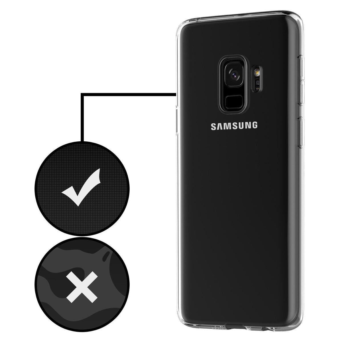Husă Samsung Galaxy S9, transparentă, de 0,1 mm, transparent