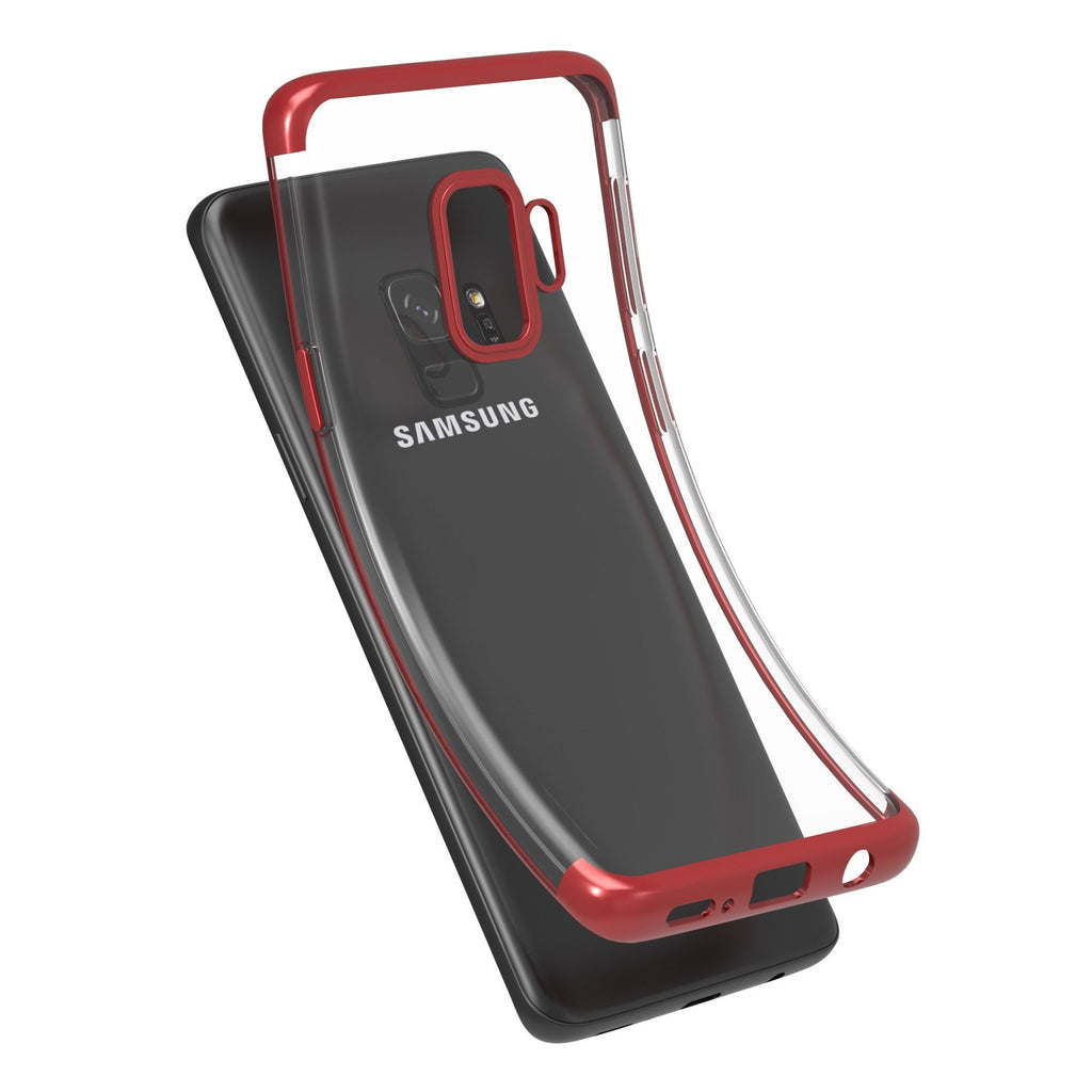 Husă Samsung Galaxy S9, transparentă, roșu
