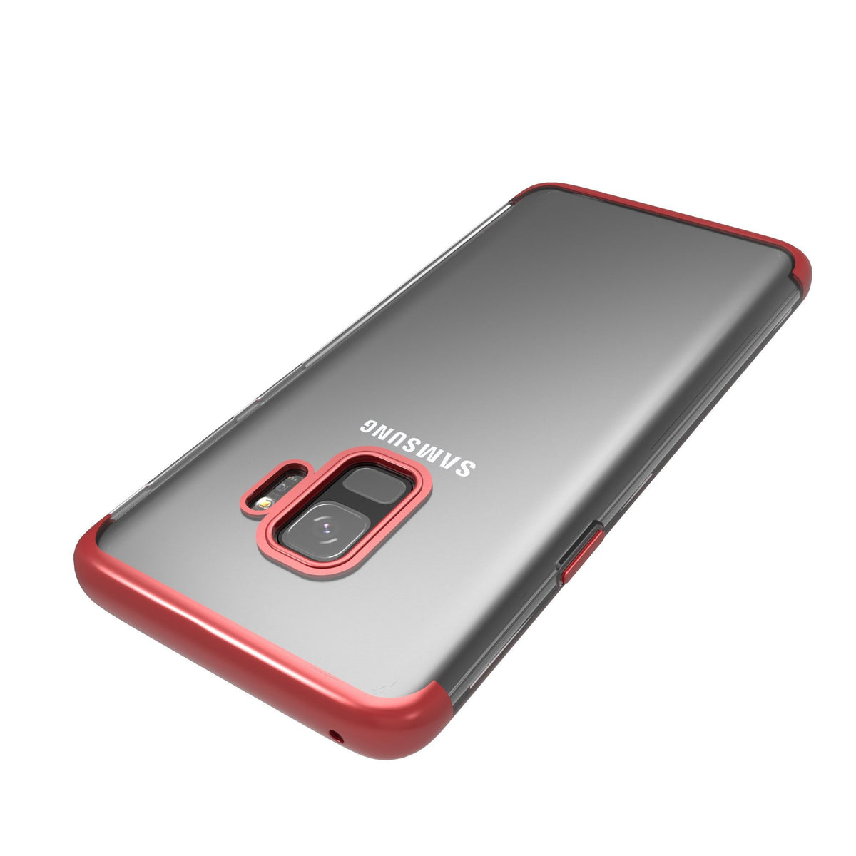 Husă Samsung Galaxy S9, transparentă, roșu