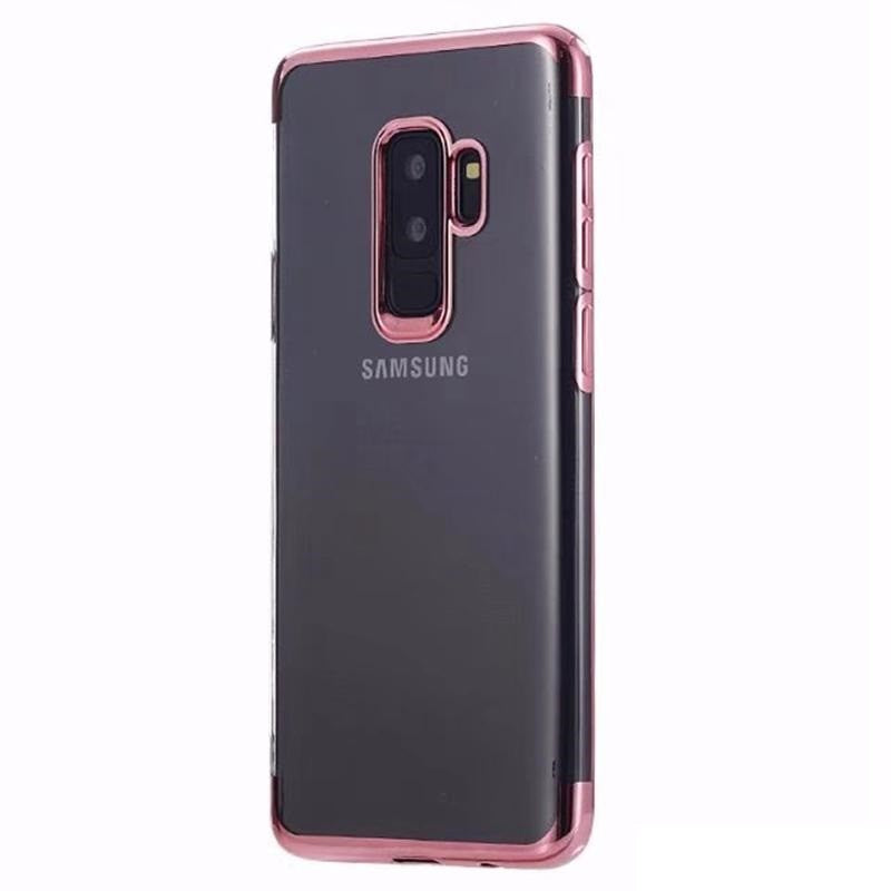 Husă Samsung Galaxy S9, transparentă, roz-auriu