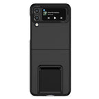 Husă Samsung Galaxy Z Flip 3, din PC, cu suport pliabil, negru
