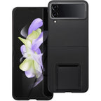 Husă Samsung Galaxy Z Flip 4 / Z Flip 4 5G, din PC, cu suport pliabil, negru