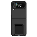 Husă Samsung Galaxy Z Flip 5, din PC, cu suport pliabil, negru