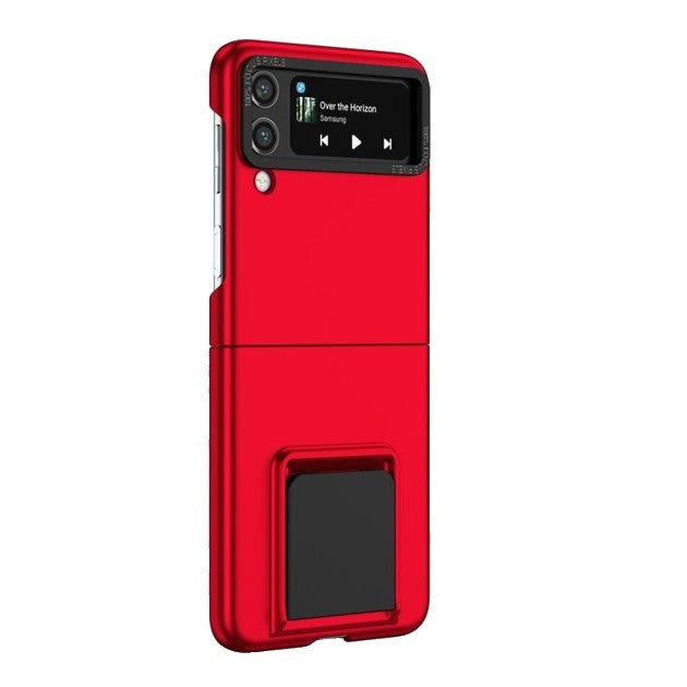 Husă Samsung Galaxy Z Flip 5, din PC, cu suport pliabil, roșu