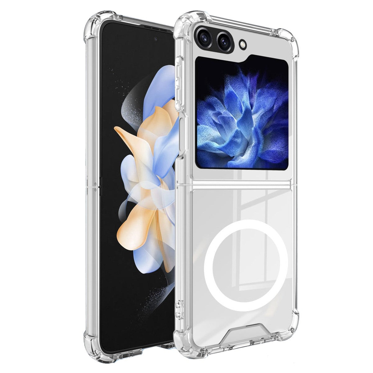 Husă Samsung Galaxy Z Flip 6, magnetică MagSafe, transparentă, transparent