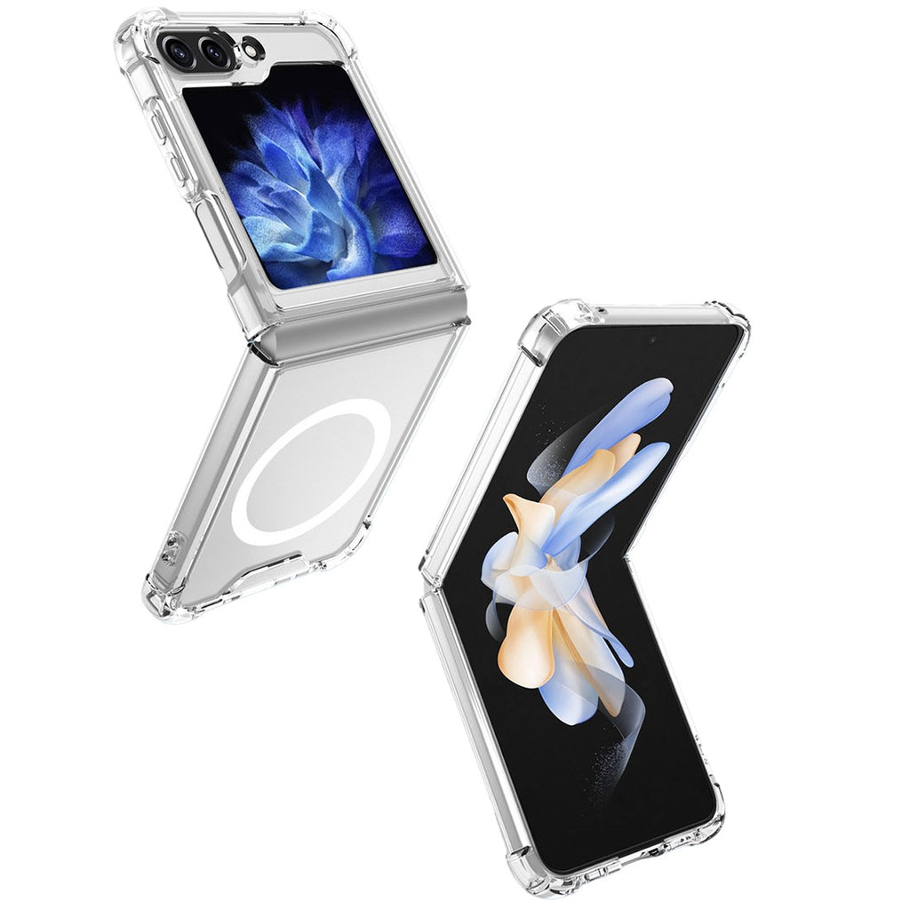 Husă Samsung Galaxy Z Flip 6, magnetică MagSafe, transparentă, transparent