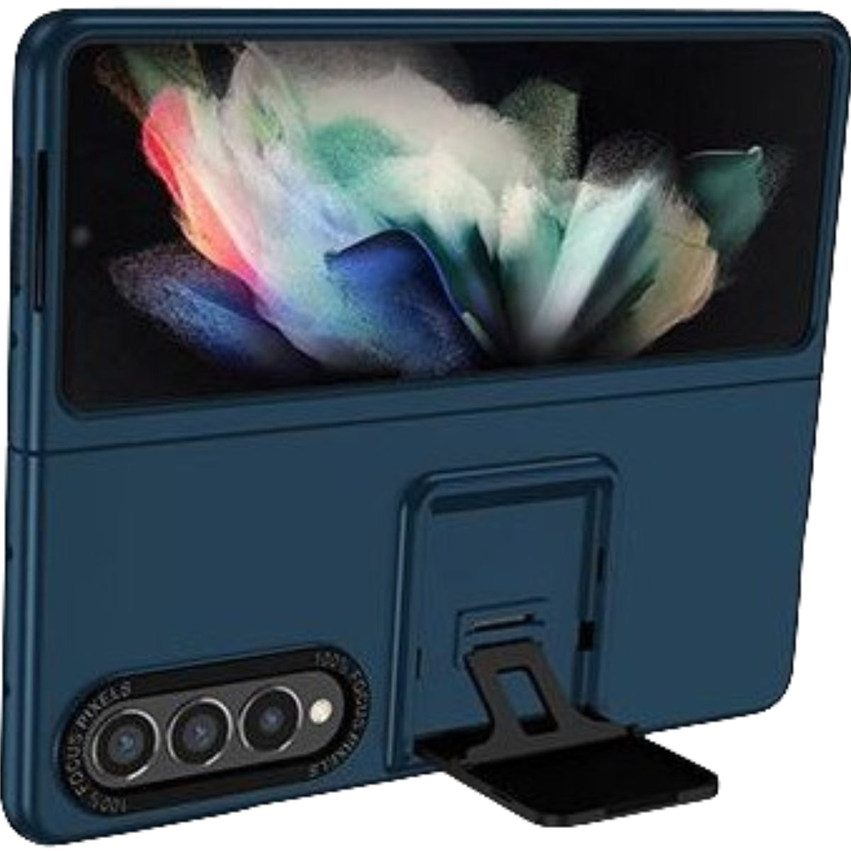 Husă Samsung Galaxy Z Fold 4 / Z Fold 4 5G, din PC, cu suport pliabil, albastru