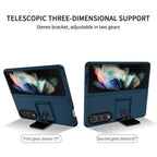 Husă Samsung Galaxy Z Fold 4 / Z Fold 4 5G, din PC, cu suport pliabil, albastru