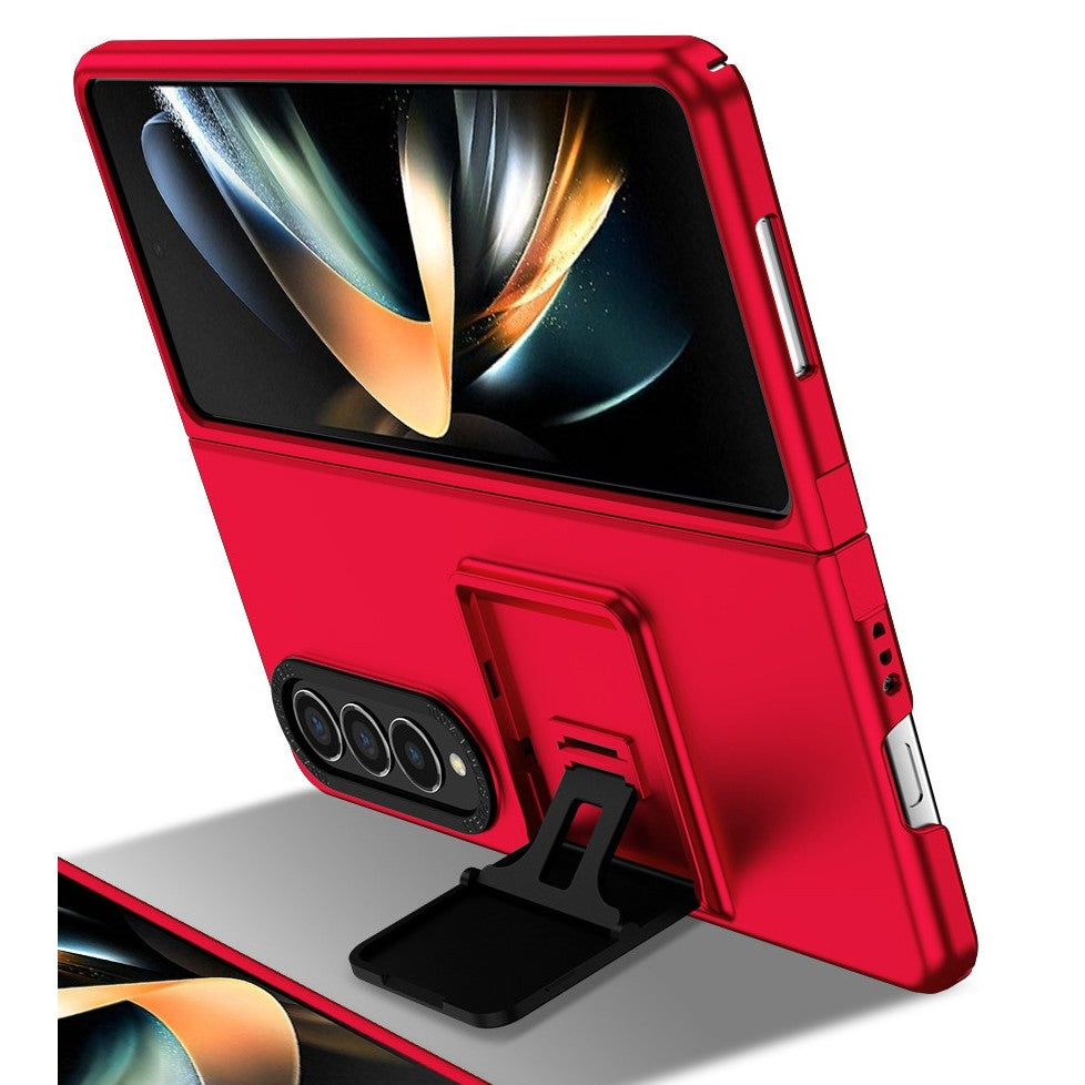 Husă Samsung Galaxy Z Fold 4 / Z Fold 4 5G, din PC, cu suport pliabil, roșu