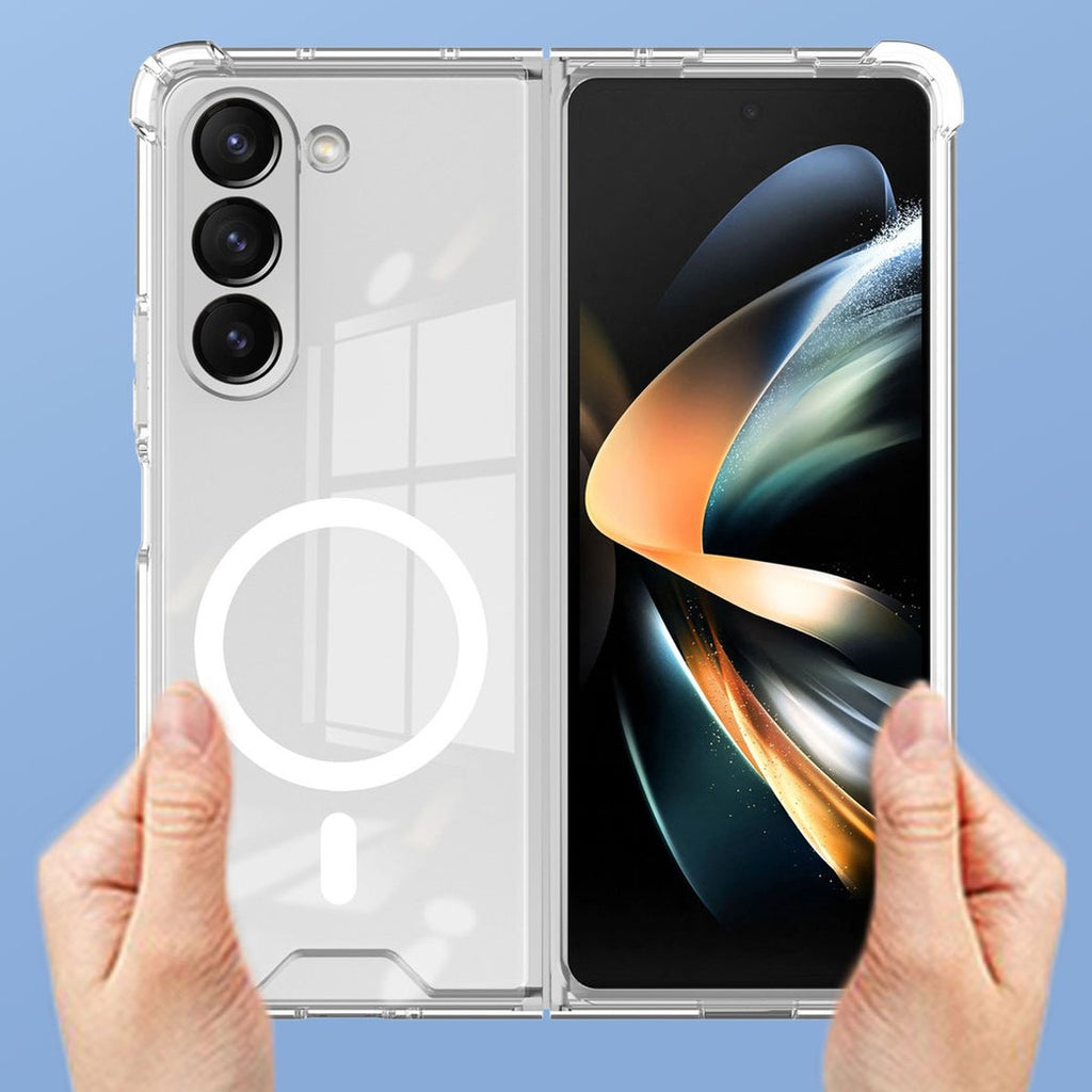 Husă Samsung Galaxy Z Fold 6, magnetică MagSafe, transparentă, transparent