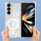 Husă Samsung Galaxy Z Fold 6, magnetică MagSafe, transparentă, transparent
