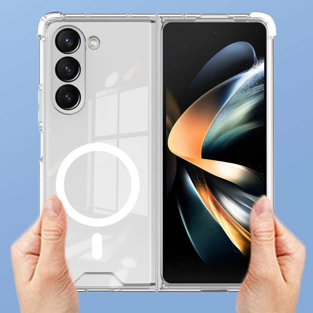 Husă Samsung Galaxy Z Fold 6, magnetică MagSafe, transparentă, transparent