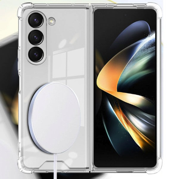Husă Samsung Galaxy Z Fold 6, magnetică MagSafe, transparentă, transparent