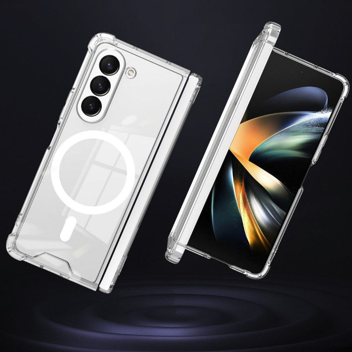 Husă Samsung Galaxy Z Fold 6, magnetică MagSafe, transparentă, transparent