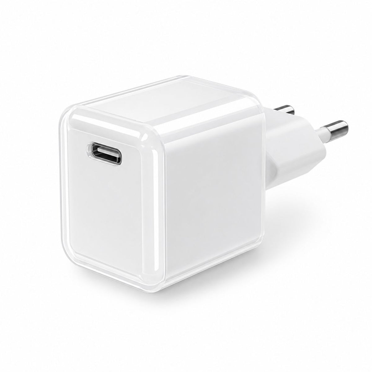 Încărcător GaN 30W USB-C Mini Ice Cube, compatibil iPhone, alb