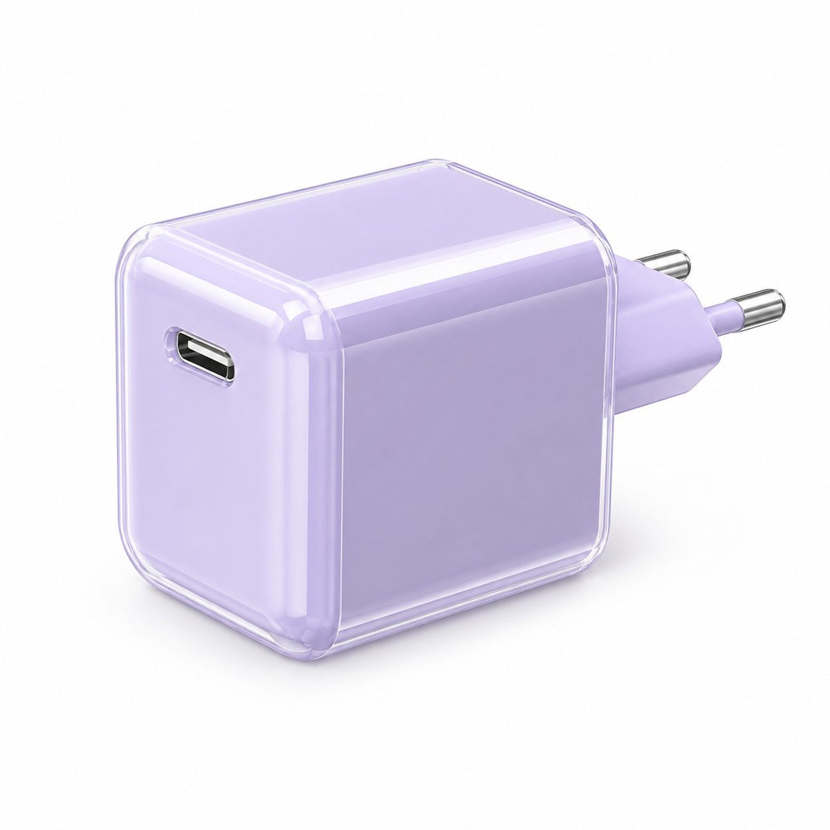Încărcător GaN 30W USB-C Mini Ice Cube, compatibil iPhone, mov