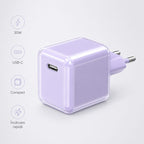 Încărcător GaN 30W USB-C Mini Ice Cube, compatibil iPhone, mov