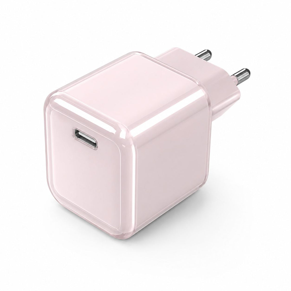 Încărcător GaN 30W USB-C Mini Ice Cube, compatibil iPhone, roz
