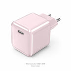 Încărcător GaN 30W USB-C Mini Ice Cube, compatibil iPhone, roz