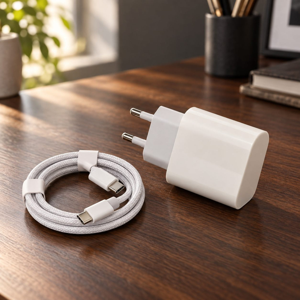 Încărcător rapid 30W USB-C PD, cu cablu inclus, compatibil iPhone