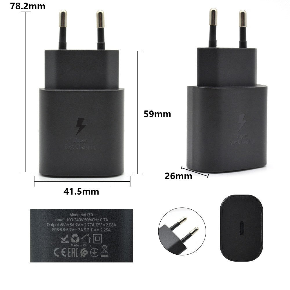 Încărcător Super Fast Charging 25W USB-C, compatibil Samsung