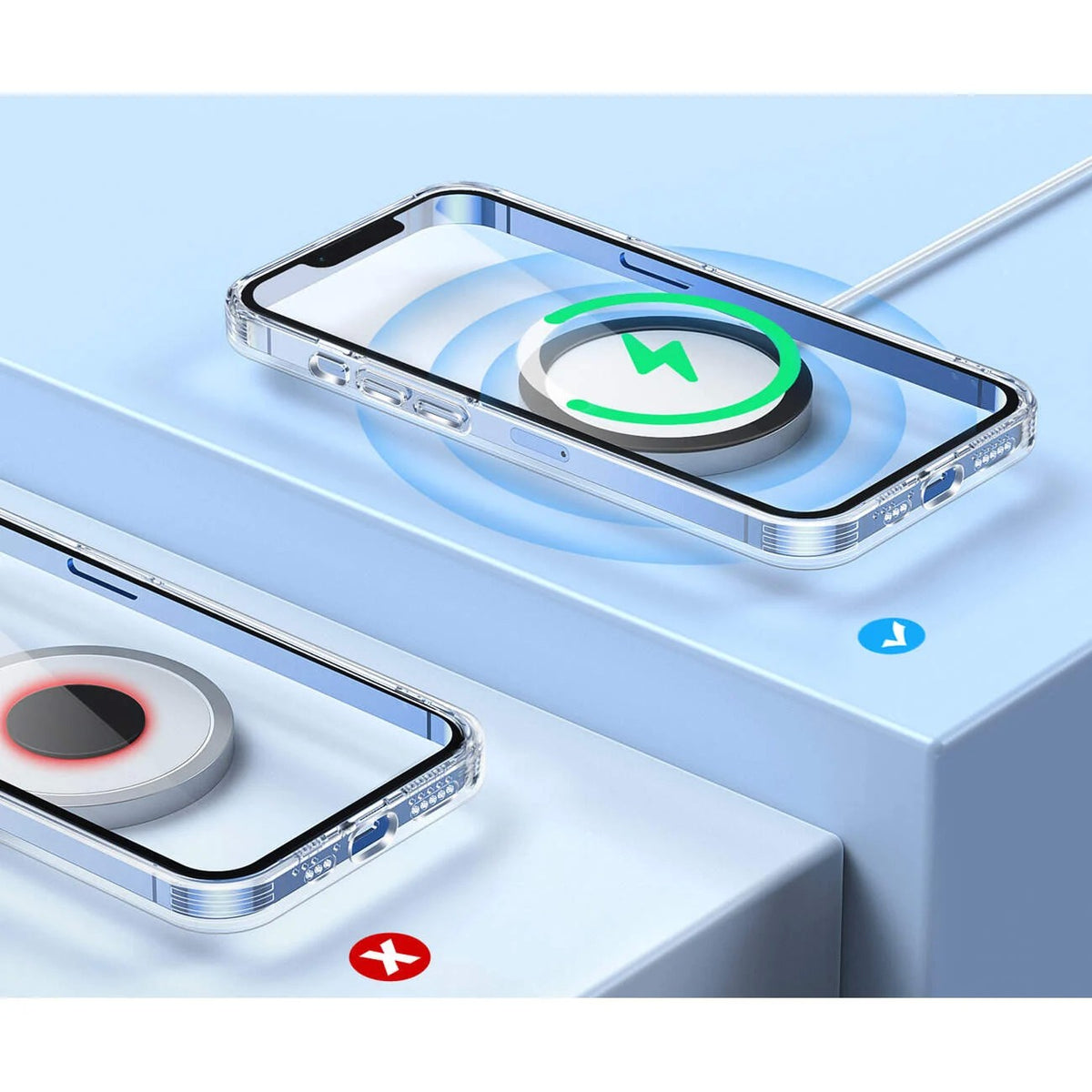 Inel magnetic MagSafe autoadeziv, pentru orice husă, negru