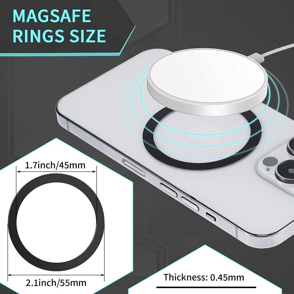 Inel magnetic MagSafe autoadeziv, pentru orice husă, roșu