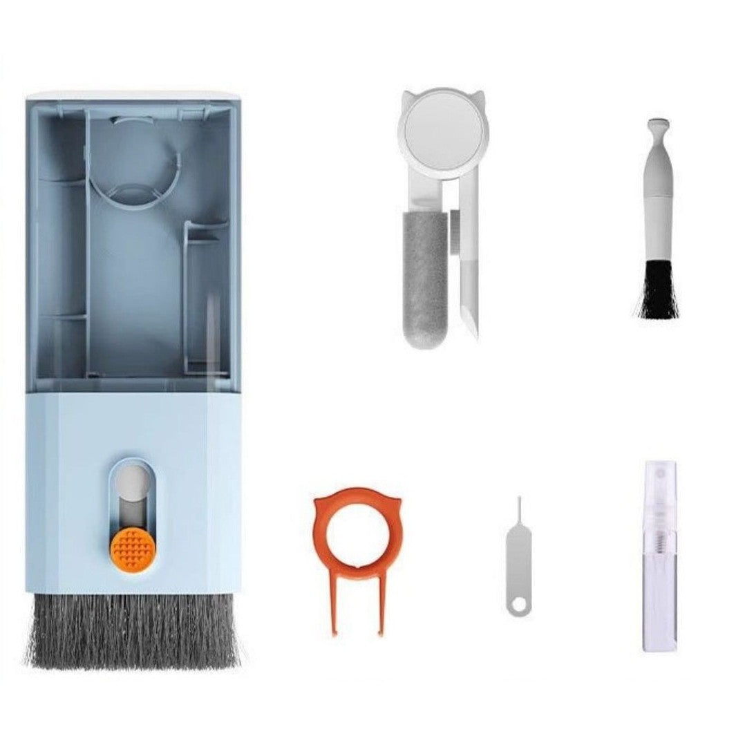 Kit de curățare 10 în 1 pentru telefon, căști și laptop, albastru