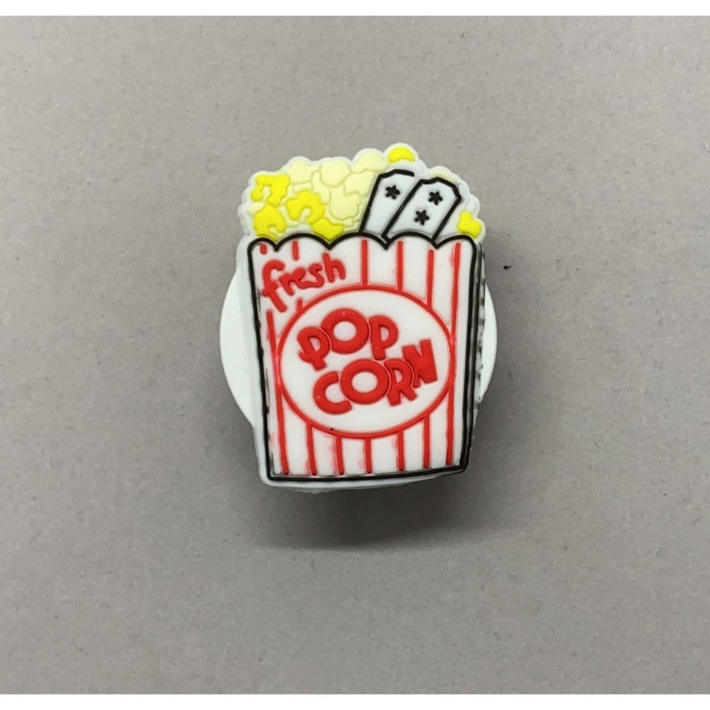 Suport adeziv pliabil pentru telefon, cu figurină, popcorn