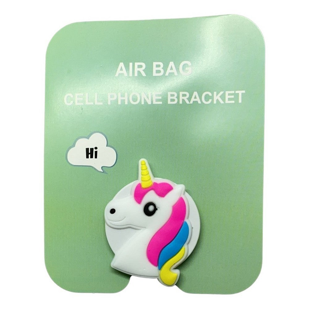 Suport adeziv pliabil pentru telefon, cu figurină, unicorn