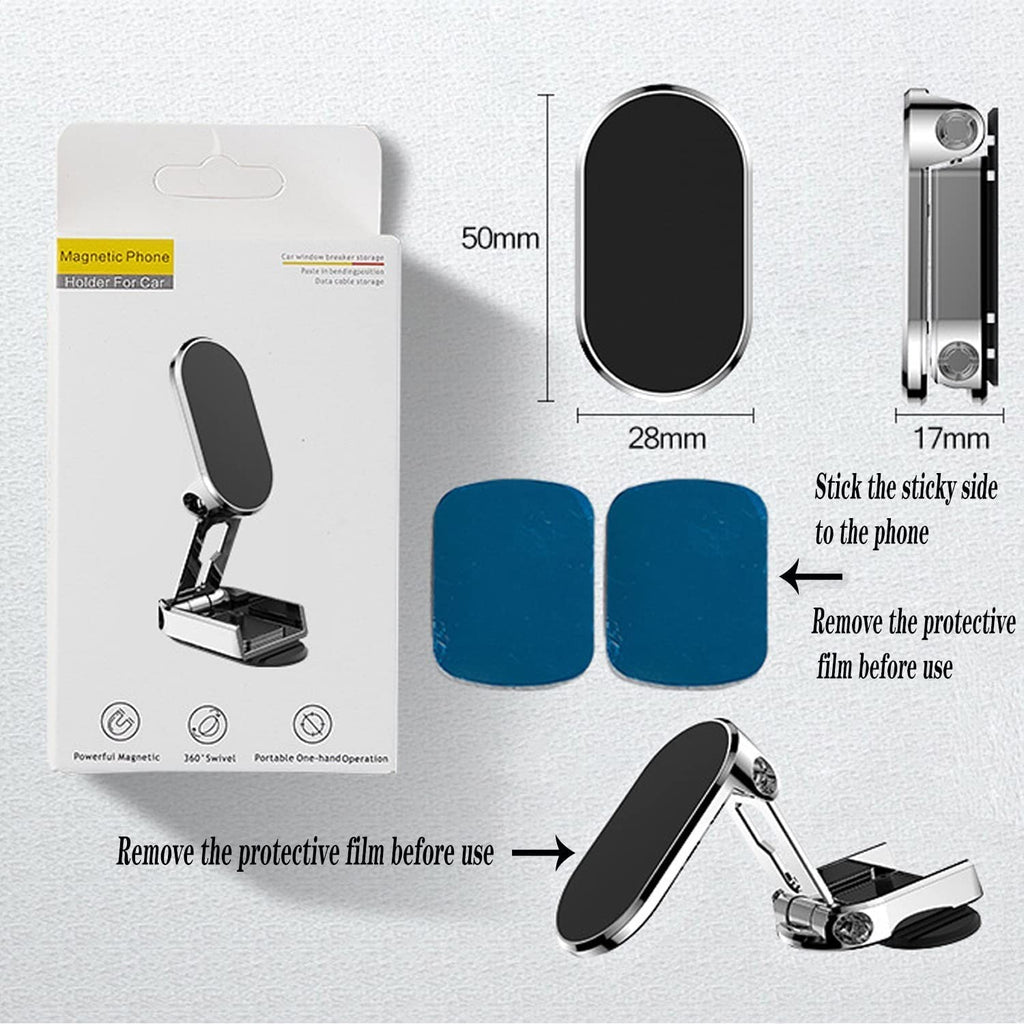 Suport auto magnetic pliabil, pentru orice telefon